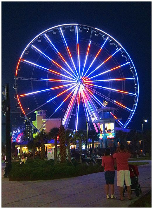 SkyWheel Myrtle Beach at night
